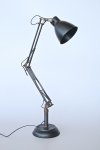 Charcoal & Brass Sping Lamp 92CM