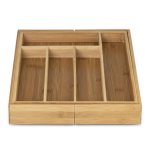 Expandable Bamboo Cutlery Organiser