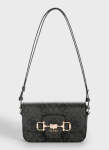 Guess Janie Logo Clo Convertible Flap Crossbody Bag - One Size Fits All Black