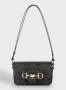 Guess Janie Logo Clo Convertible Flap Crossbody Bag - One Size Fits All / Black