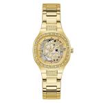 Guess Elegant Gold-tone Crystal Embellished Analog Watch
