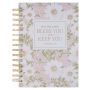 Hardcover Wirebound Journal - Bless You And Keep You Pink Floral