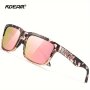 KDEAM 2024 New Lady Polarized Glasses - Pink Outdoor Sports Rest Glasses With Non-Slip Rubber Nose Pads - 8 Colors Available