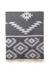 Turkish Throw Blanket 100% Cotton - Kelim Black 190X220CM