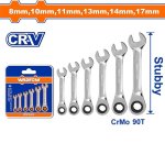 6 Piece Short Ratchet Spanner Set WSP6406