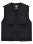 Men's Zip Up Cargo Vest Jacket In Solid Color With Multiple Flap Pockets Versatile For Spring And Autumn Outdoors Activities