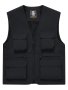 Men's Zip Up Cargo Vest Jacket In Solid Color With Multiple Flap Pockets Versatile For Spring And Autumn Outdoors Activities