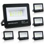 6 Pack 10W LED Floodlight IP66 Waterproof Flood Light For Outdoor