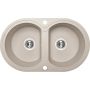 Dafne Granite Sink 2 Bowl - Beige