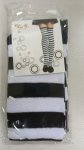 Stripe Black And White Socks Kids