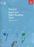 Violin Specimen Sight-reading Tests Abrsm Grades 1-5 - From 2012 Staple Bound