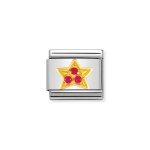 Composable Classic Link Red Star With Stones