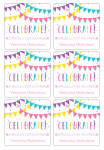Personalised Gift Stickers - Celebrate Pink
