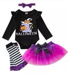 My First Halloween Romper With Tutu Legwarmers And Headband