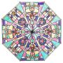 Decor Rainbow Stained Glass Automatic Long Handle Umbrella - 58CM