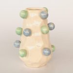 Cream With Green & Blue Baubles Vase 26X16CM