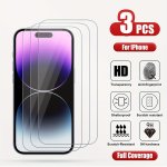 Rkry Iphone Screen Protector 3-PACK Tempered Glass With Glossy Finish HD Clear Full Coverage Anti-scratch Anti-fingerprint Shatt