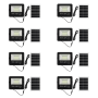 100W Solar LED Floodlight IP67WATERPROOF Outdoor LIGHT-8PACK