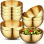 4-PIECE Stainless Steel Salad Bowls Set 201 Grade Rust-resistant Perfect For Fruit Pasta & Baking - Versatile Kitchen Utensils