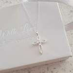 Grace 925 Sterling Silver Cz Cross Necklace 11X15MM On 45CM Chain