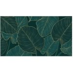 Giant Green And Gold Tropical Leaves Wall Art Canvas Print 1800 Mm X 1000 Mm