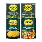 Koo Combo Deal Peas Whole Kernel Sweetcorn Creamstyle Sweetcorn Mixed Vegetables Any 3