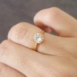 Akiva Gold Plated 925 Sterling Silver Cz Stone Ring - Size 5