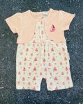Nursery Time Pink Ships Romper 3 6M