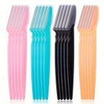 3 4 10PCS Eyebrow Trimmer Blade Shaver Portable Face Razor Eyebrow Epilation Hair Removal Cutters Safety Razor Women Makeup Tool