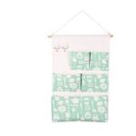 Hanging Behind The Door Storage Organiser With 6 Pockets - Brown Printed