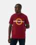 Ben Sherman Retro Chenille Target Berry T-Shirt - XL / Red