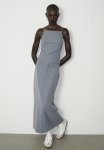 Twill Tailored Maxi Skirt - Grey