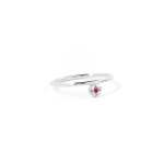Ruby Dot Ring In Silver - M1 2