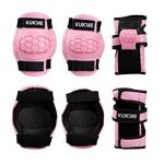 Set Pink & Black Knee + Elbow Protectors