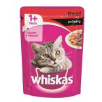 Whiskas Adult Pouch Beef In Gravy 0.085KG