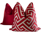 Venice Scatter Cushion - Plain Red