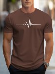 Creative Graphic Print Men's Creative Top Casual Short Sleeve Crew Neck T-Shirt Men's Clothing For Summer Outdoor
