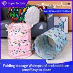 Canvas Storage Basket With Handle Foldable Large Organizer Bins Dirty Laundry Hamper Baby Toys Nursery Kids Clothes Gift Basket