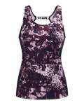 Women's Ua Fly-by Printed Tank - Mauve Pink Sm