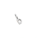 D Alphabet Charm In Silver