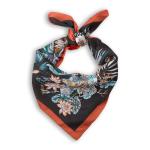 Red Floral Silky Scarf