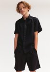 Linen-blend Shorts - Black