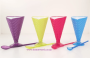 8PC Ice Cream Sundaecone Shape Cup With Spoon Set
