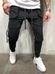 Trendy Cargo Pants Men's Multi Flap Pocket Trousers Loose Casual Outdoor Pants Men's Work Pants Outdoors Streetwear Hiphop Style