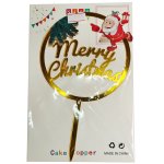 Merry Christmas Cartoon Santa Topper