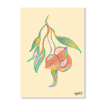 Pastel Peaches Art Print - A2