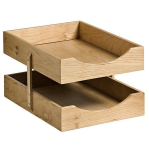 Executive Solid Wood Letter Trays A4 Double – WAL902MA
