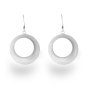 Silver Drop Disc Earrings EA-1774