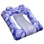 Inflatable Pool Float Chair Hammock With Contour Headrest - Blue Leaf