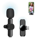 Wireless Lavalier Microphone For Android Phone Plug-play Cordless Omnidirectional Condenser Recording MIC With Noise Reduction A
